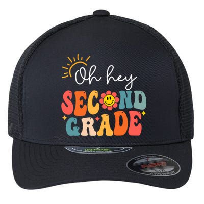 Oh Hey Second Grade Teacher Student 2nd Grade Back To School Flexfit Unipanel Trucker Cap