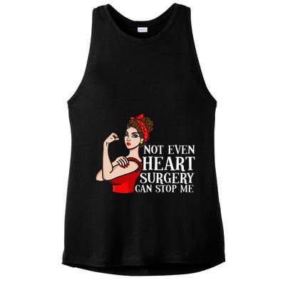 Open Heart Surgery Not Even Heart Surgery Can Stop Me Ladies PosiCharge Tri-Blend Wicking Tank