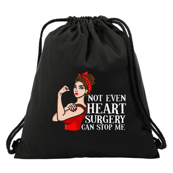 Open Heart Surgery Not Even Heart Surgery Can Stop Me Drawstring Bag