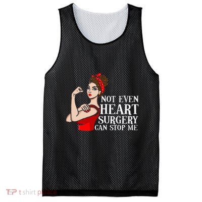 Open Heart Surgery Not Even Heart Surgery Can Stop Me Mesh Reversible Basketball Jersey Tank