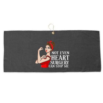 Open Heart Surgery Not Even Heart Surgery Can Stop Me Large Microfiber Waffle Golf Towel