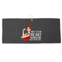 Open Heart Surgery Not Even Heart Surgery Can Stop Me Large Microfiber Waffle Golf Towel