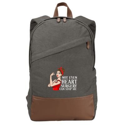Open Heart Surgery Not Even Heart Surgery Can Stop Me Cotton Canvas Backpack