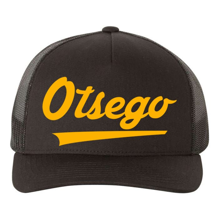 Otsego High School Vintage Swoosh Yupoong Adult 5-Panel Trucker Hat