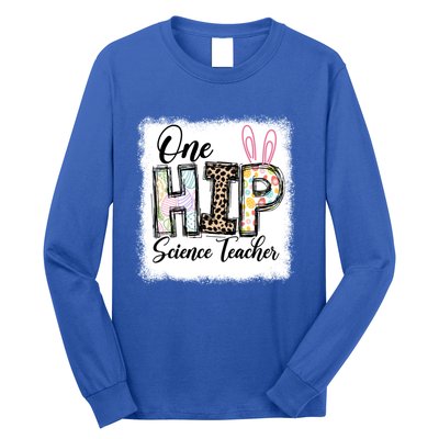 One Hip Science Teacher Leopard Teacher Easter Day Gift Long Sleeve Shirt