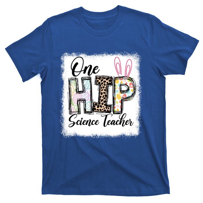 One Hip Science Teacher Leopard Teacher Easter Day Gift T-Shirt