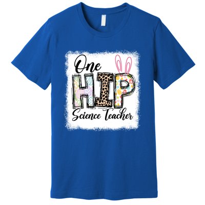 One Hip Science Teacher Leopard Teacher Easter Day Gift Premium T-Shirt