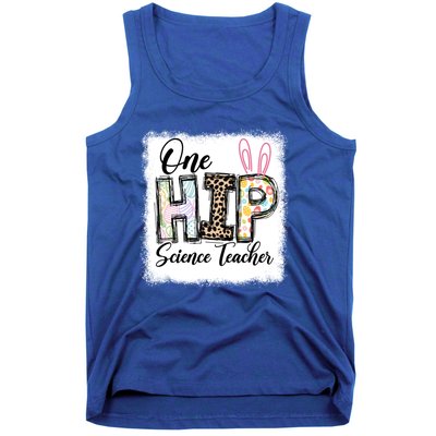 One Hip Science Teacher Leopard Teacher Easter Day Gift Tank Top