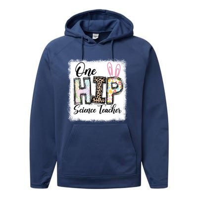 One Hip Science Teacher Leopard Teacher Easter Day Gift Performance Fleece Hoodie