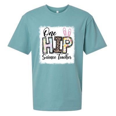 One Hip Science Teacher Leopard Teacher Easter Day Gift Sueded Cloud Jersey T-Shirt