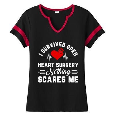 Open Heart Surgery Warrior Gift For Heart Patients Survivor Ladies Halftime Notch Neck Tee