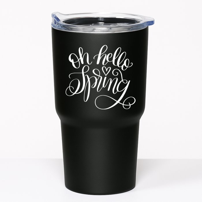 Oh Hello Spring Quote Tumbler