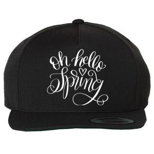 Oh Hello Spring Quote Wool Snapback Cap