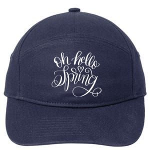 Oh Hello Spring Quote 7-Panel Snapback Hat