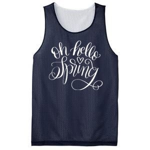 Oh Hello Spring Quote Mesh Reversible Basketball Jersey Tank