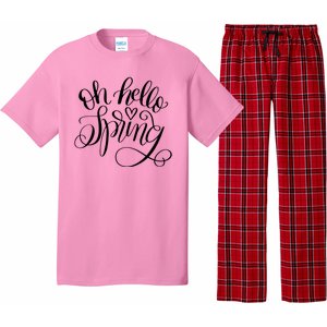 Oh Hello Spring Quote Pajama Set