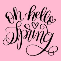 Oh Hello Spring Quote Womens T-Shirt