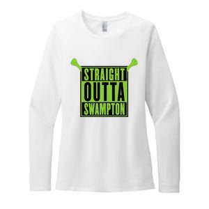 Ogre Halloween Straight Outta Swampton T Funny Costume Womens CVC Long Sleeve Shirt