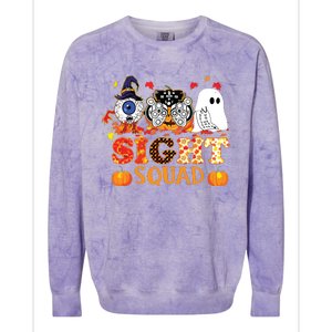 Optometrist Halloween Sight Squad Witch Pumpkin Optician Colorblast Crewneck Sweatshirt