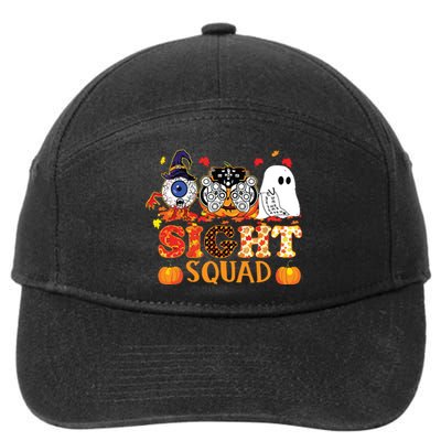 Optometrist Halloween Sight Squad Witch Pumpkin Optician 7-Panel Snapback Hat