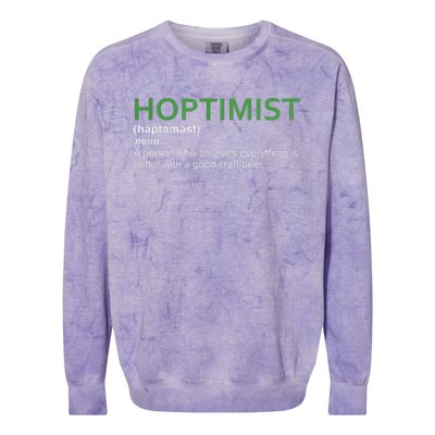 Original HOPTIMIST Short Sleeve Shirt For Craft Beer Lovers Colorblast Crewneck Sweatshirt