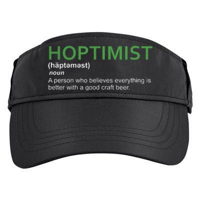 Original HOPTIMIST Short Sleeve Shirt For Craft Beer Lovers Adult Drive Performance Visor