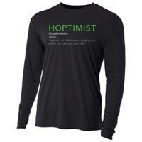 Original HOPTIMIST Short Sleeve Shirt For Craft Beer Lovers Cooling Performance Long Sleeve Crew