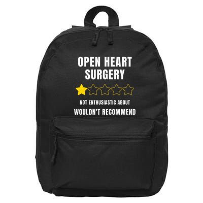 Open Heart Surgery WouldnT Recommend 16 in Basic Backpack