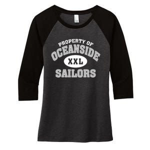 Oceanside High School Women's Tri-Blend 3/4-Sleeve Raglan Shirt