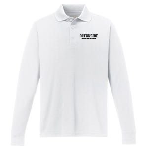 Oceanside High School Football Performance Long Sleeve Polo