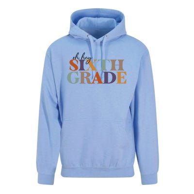 Oh Hey Sixth Grade Teacher Great Gift 6Th Grade Teachers Cute Gift Unisex Surf Hoodie