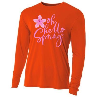 Oh Hello Spring Cute Cooling Performance Long Sleeve Crew