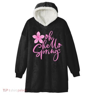 Oh Hello Spring Cute Hooded Wearable Blanket
