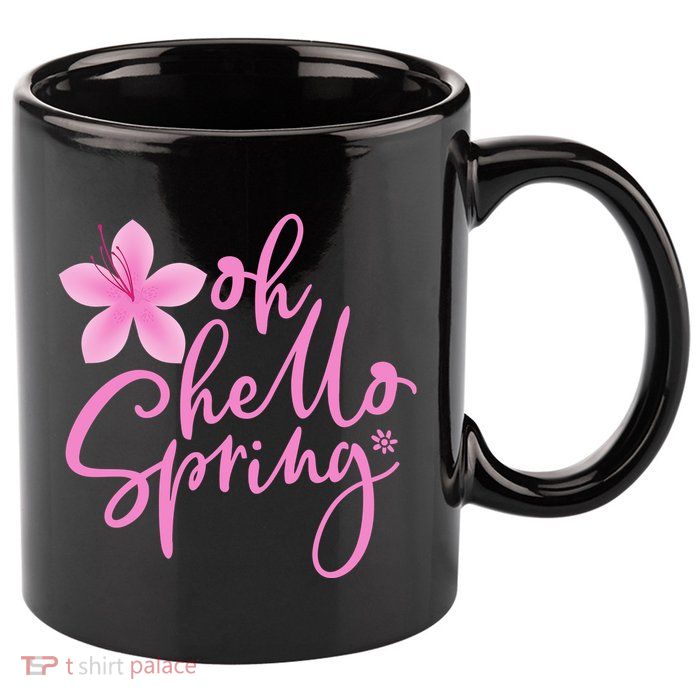 Oh Hello Spring Cute 11oz C Handle Ceramic Mug