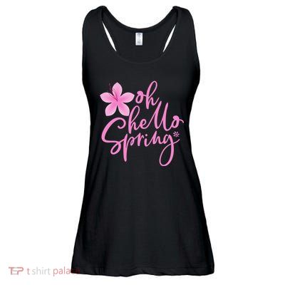 Oh Hello Spring Cute Ladies Essential Flowy Tank