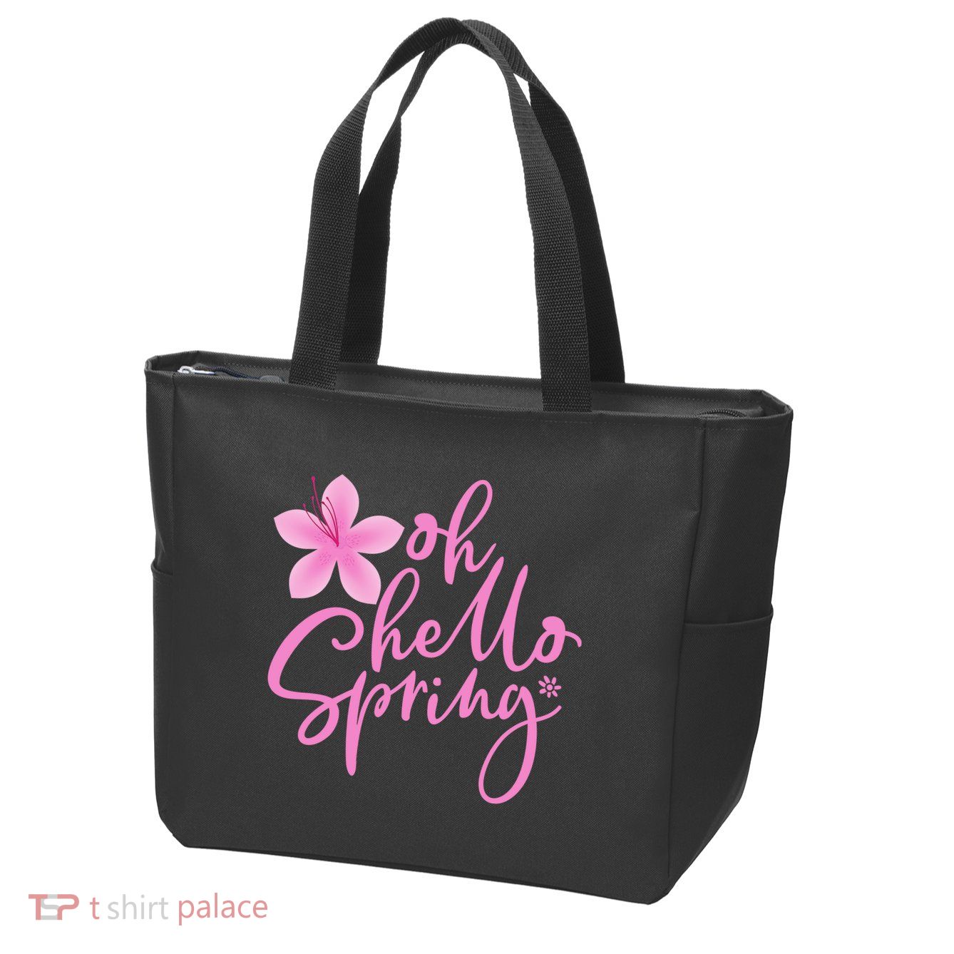 Oh Hello Spring Cute Zip Tote Bag