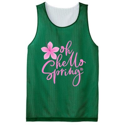Oh Hello Spring Cute Mesh Reversible Basketball Jersey Tank