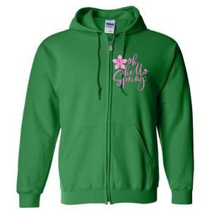 Oh Hello Spring Cute Full Zip Hoodie