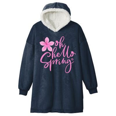 Oh Hello Spring Cute Hooded Wearable Blanket