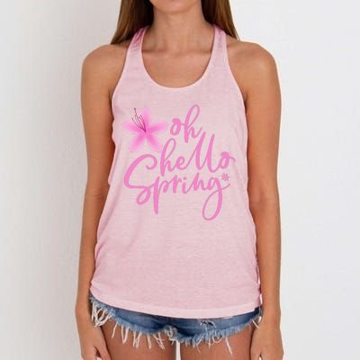 Oh Hello Spring Cute Women's Knotted Racerback Tank