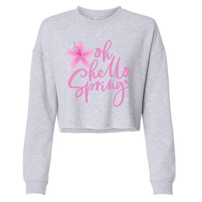 Oh Hello Spring Cute Cropped Pullover Crew