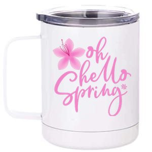 Oh Hello Spring Cute 12 oz Stainless Steel Tumbler Cup