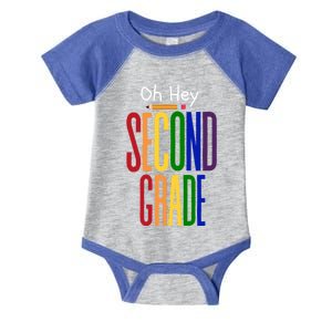 Oh Hey Second Grade Hello Second Grade Teacher Grade 2 Team Gift Infant Baby Jersey Bodysuit