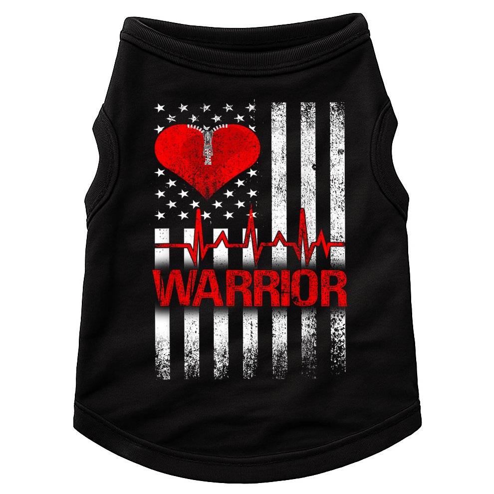 Open Heart Surgery Warrior Gift For Heart Patients Survivor Doggie Tank