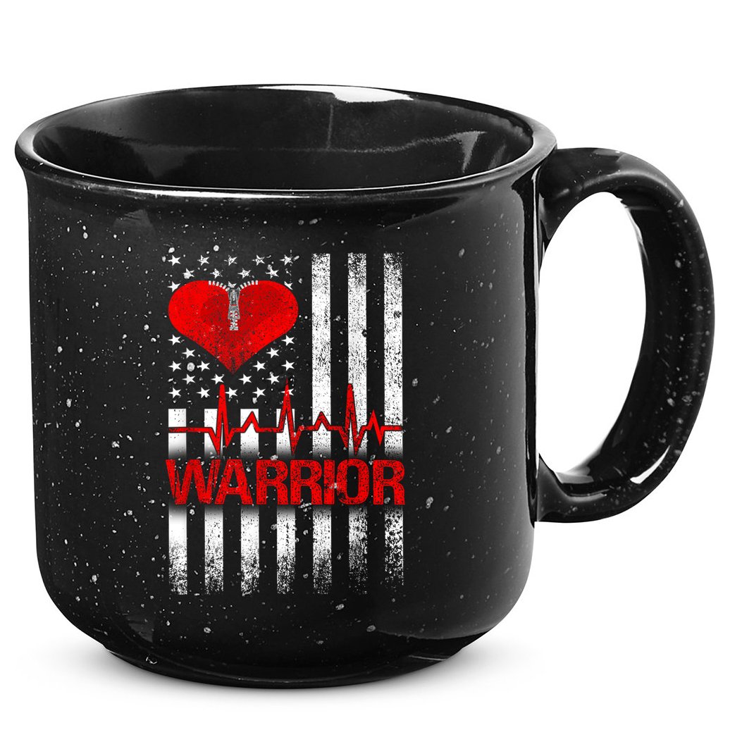 Open Heart Surgery Warrior Gift For Heart Patients Survivor 15oz Campfire Ceramic Mug