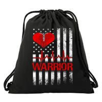 Open Heart Surgery Warrior Gift For Heart Patients Survivor Drawstring Bag