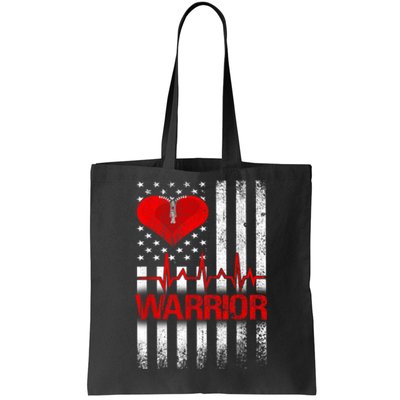 Open Heart Surgery Warrior Gift For Heart Patients Survivor Tote Bag