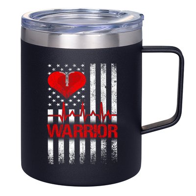 Open Heart Surgery Warrior Gift For Heart Patients Survivor 12oz Stainless Steel Coffee Mug