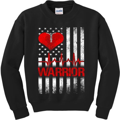 Open Heart Surgery Warrior Gift For Heart Patients Survivor Kids Sweatshirt