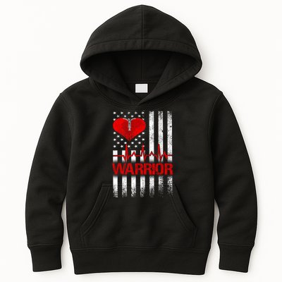 Open Heart Surgery Warrior Gift For Heart Patients Survivor Kids Hoodie